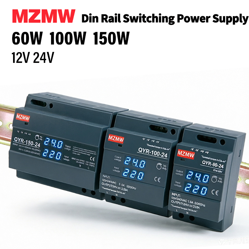 Smps Power Supply - MZMW 60W 100W 150W DIN-Schienen-Schaltnetzteil 100-240V