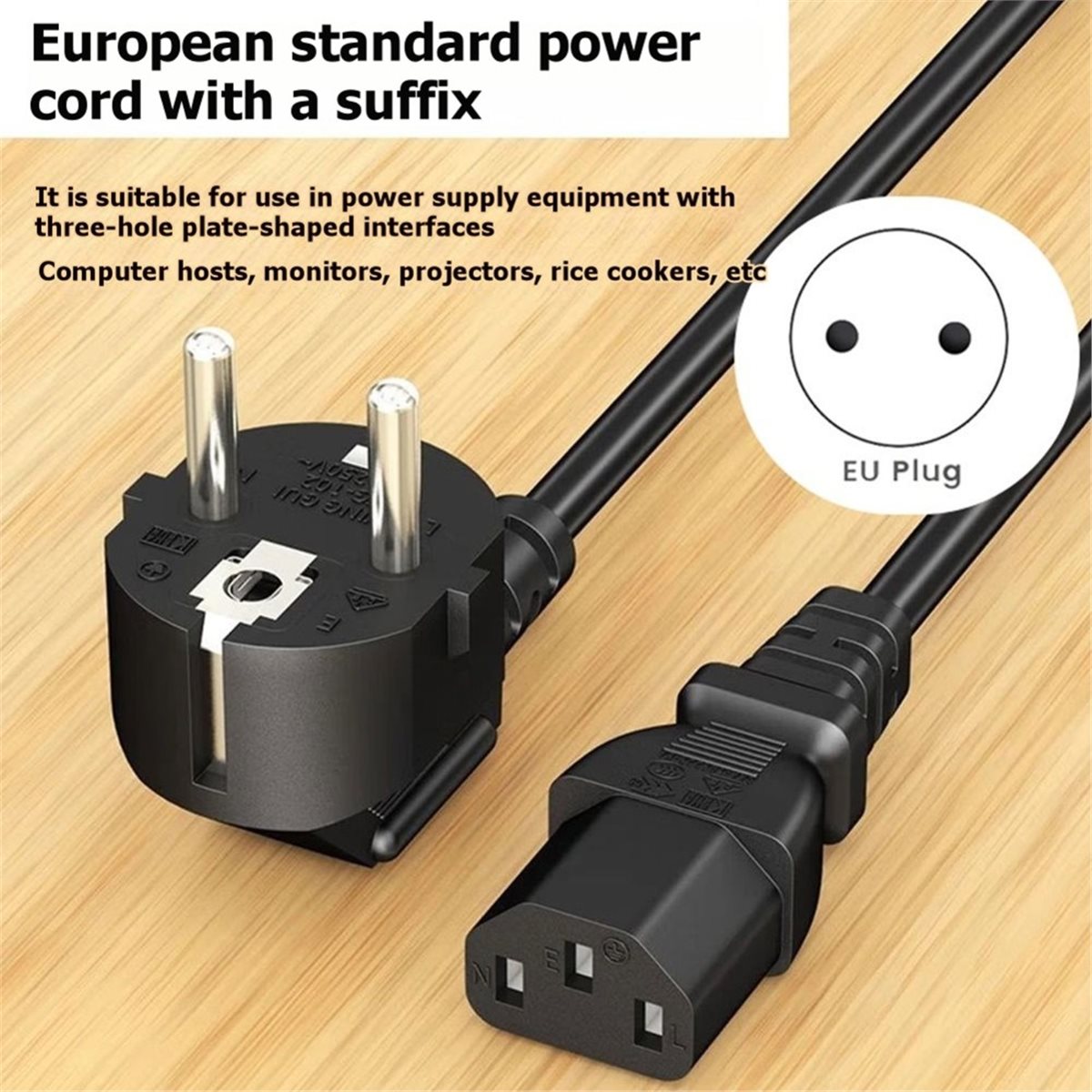 Psu Computer - Aktualisierung. EU-Stecker C13 Stromversorgungskabel 1,5m Verlängerungskabel