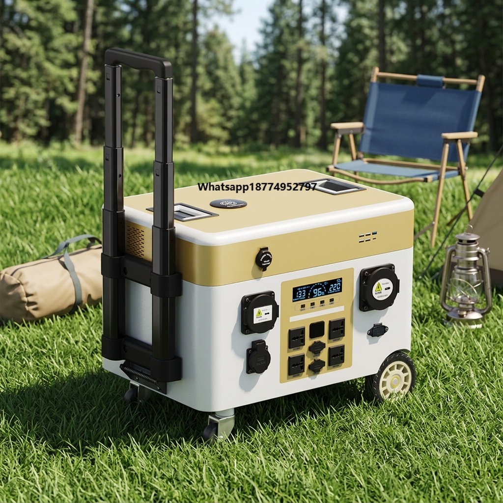 Power Supply - 5000Wh Tragbarer Solar-Generator, Solarpanel, Autoladegerät, Hochleistungs-Backup-Station,