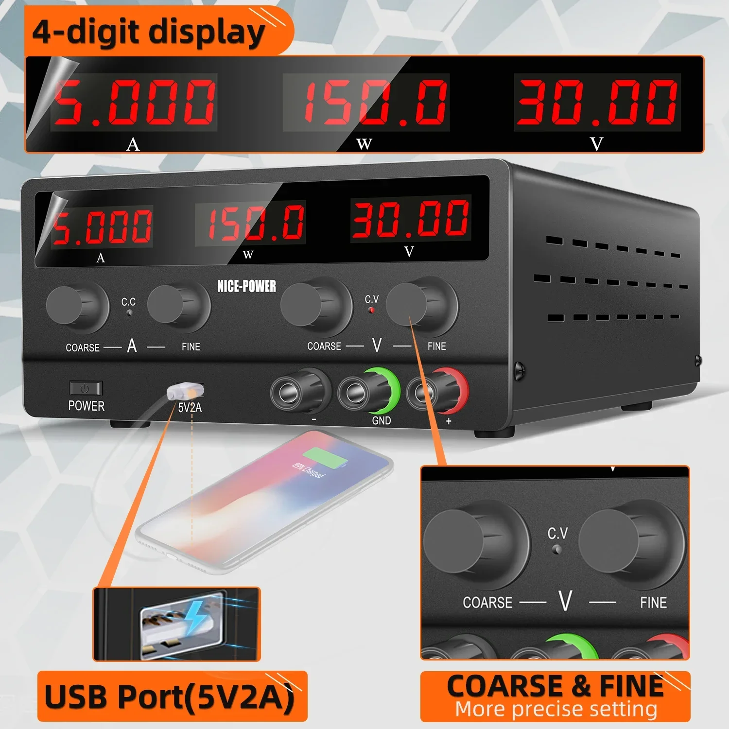 30V 5A 150W DC-Netzteil NICE-P – Smps Power Supply Bewertung und Preis