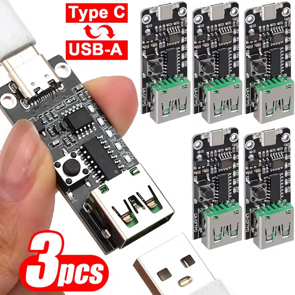 1-3PCS USB-C 5A PD Trigger Boa – Modular Power Supply Bewertung und Preis