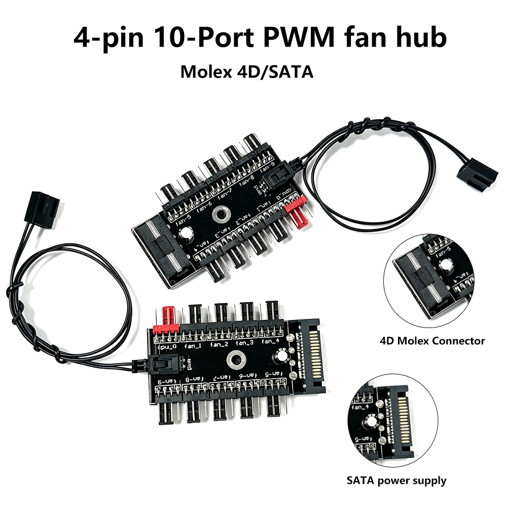 10-Port 4-Pin PWM Lüfter-Hub-S – Pc Power Supply Bewertung und Preis